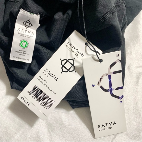 SATVA Organic Cotton High Waisted Unity Capri - Picture 8 of 9